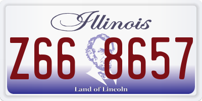 IL license plate Z668657