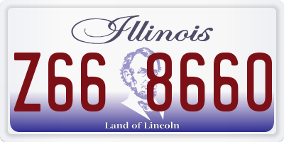 IL license plate Z668660