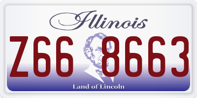 IL license plate Z668663