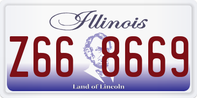 IL license plate Z668669