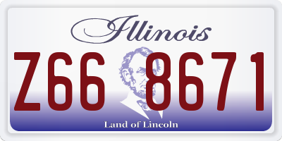 IL license plate Z668671