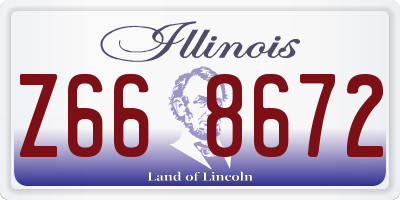 IL license plate Z668672