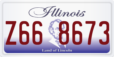 IL license plate Z668673