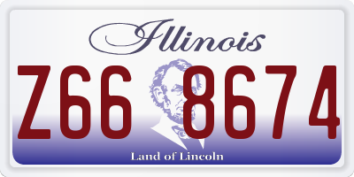 IL license plate Z668674