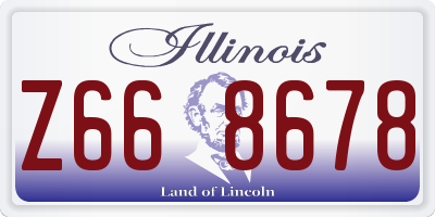 IL license plate Z668678