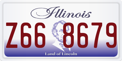 IL license plate Z668679