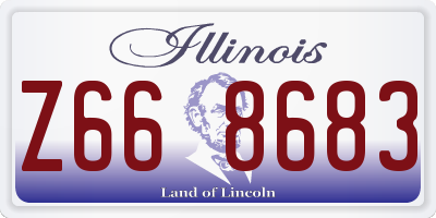 IL license plate Z668683