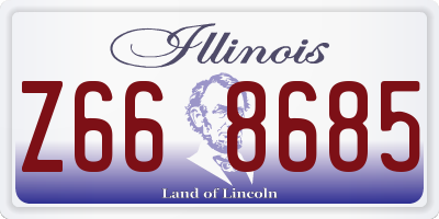 IL license plate Z668685