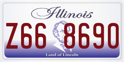 IL license plate Z668690