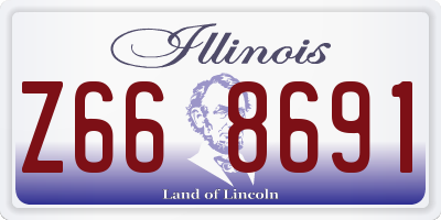 IL license plate Z668691