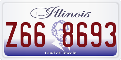 IL license plate Z668693