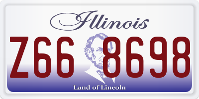 IL license plate Z668698
