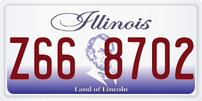 IL license plate Z668702