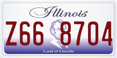 IL license plate Z668704
