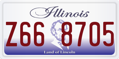 IL license plate Z668705