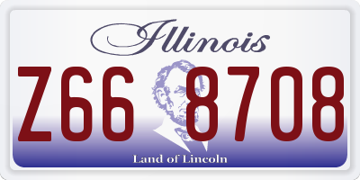 IL license plate Z668708
