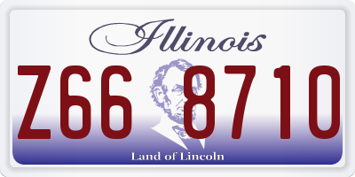 IL license plate Z668710