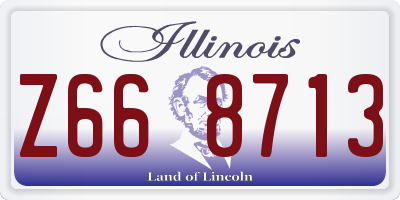 IL license plate Z668713