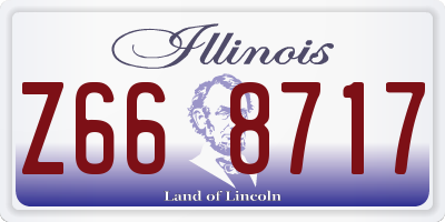 IL license plate Z668717