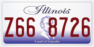 IL license plate Z668726