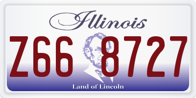 IL license plate Z668727