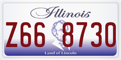 IL license plate Z668730