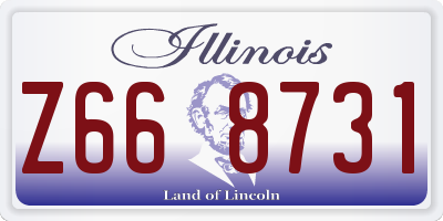 IL license plate Z668731