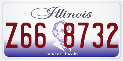 IL license plate Z668732