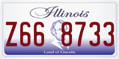 IL license plate Z668733