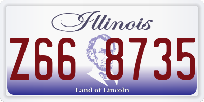 IL license plate Z668735