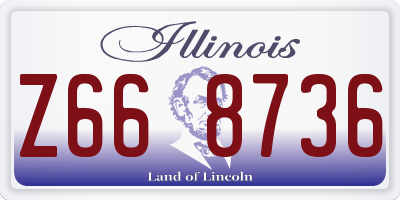 IL license plate Z668736