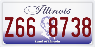 IL license plate Z668738