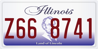 IL license plate Z668741