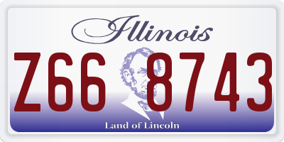 IL license plate Z668743