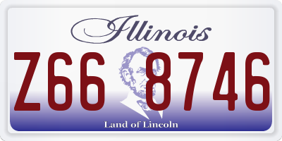 IL license plate Z668746