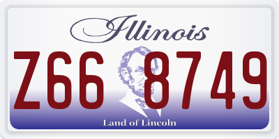 IL license plate Z668749