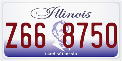 IL license plate Z668750