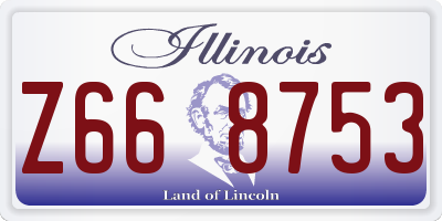 IL license plate Z668753