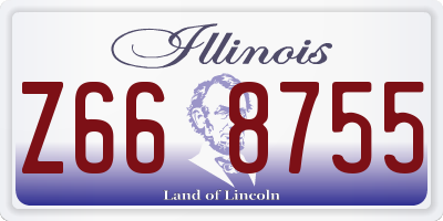 IL license plate Z668755