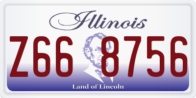 IL license plate Z668756