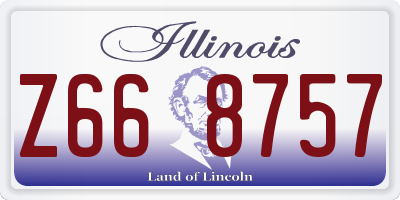 IL license plate Z668757