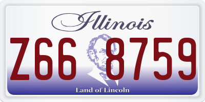 IL license plate Z668759