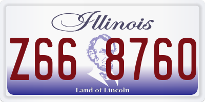 IL license plate Z668760