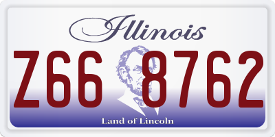 IL license plate Z668762