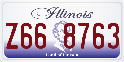 IL license plate Z668763