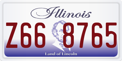 IL license plate Z668765