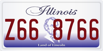 IL license plate Z668766