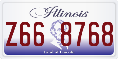 IL license plate Z668768