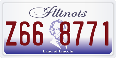 IL license plate Z668771