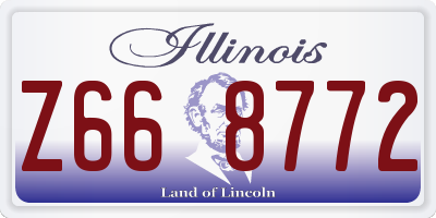 IL license plate Z668772